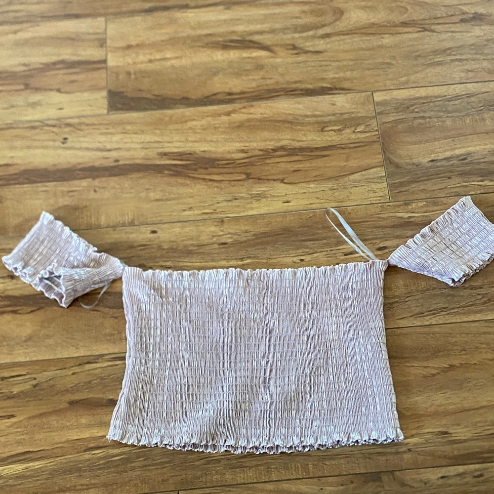 Chic Off-Shoulder Pink Crop Top